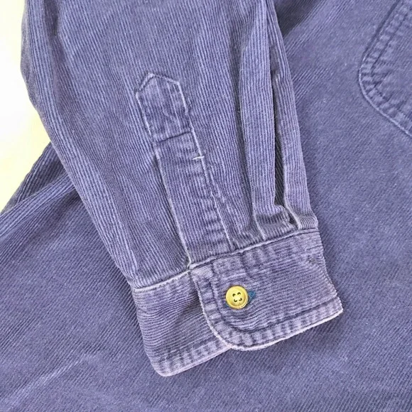 Vintage Style Tweety Bird Corduroy Shirt XL Purple Looney Tunes Button Up - Picture 7 of 11